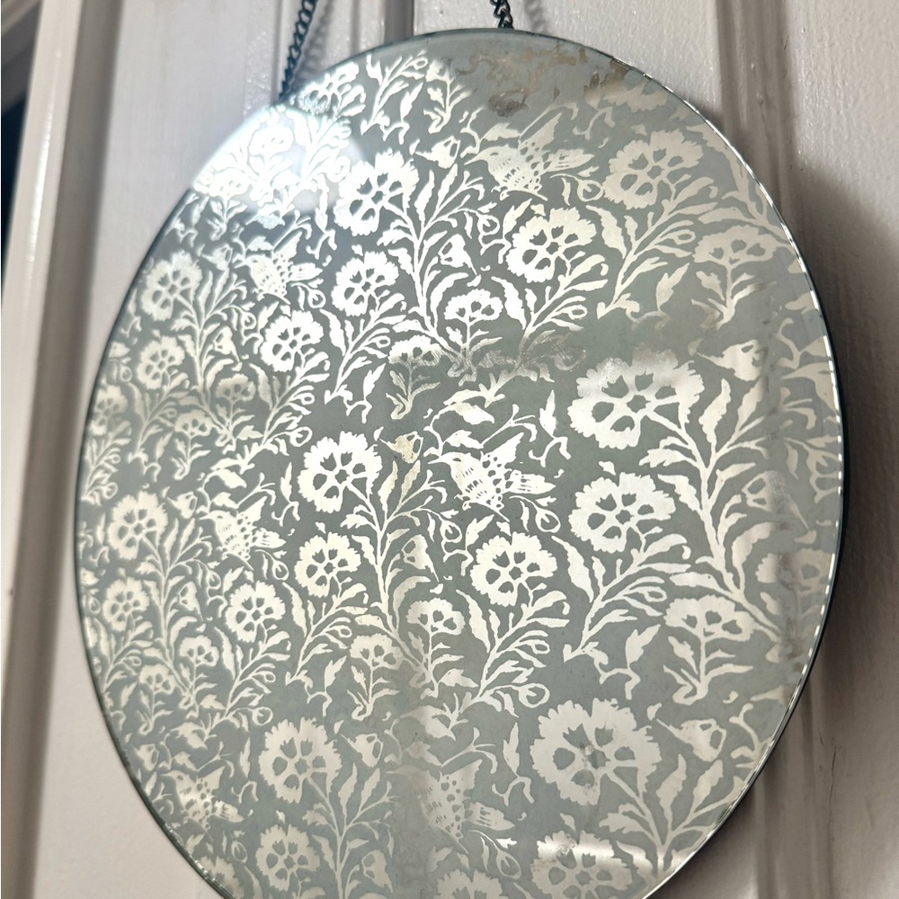 Floral + Hummingbird Patterned Mirror - Picture 3 of 5